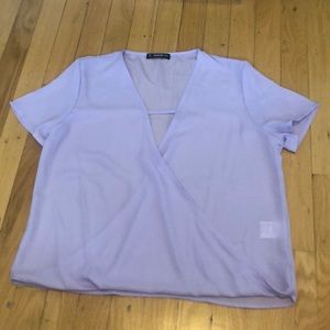 Lavender chiffon blouse